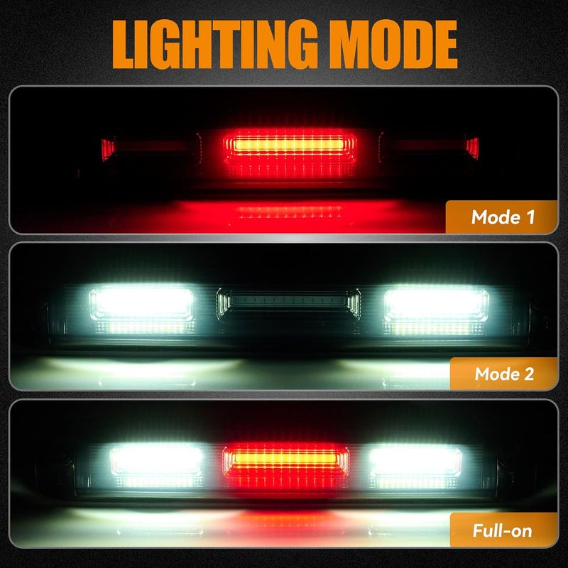 Cxdar Third 3rd Brake Light, LED High Mount Stop Light for 1999-2007 Chevy Silverado GMC Sierra 1500 2500 3500 HD Classic, Rear Center Cab Roof Tail Cargo Lamp Lights - Image 2